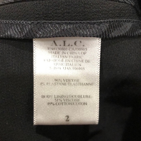 A.L.C. Collins Blazer Jacket Size 2 Black Cinch Waist - Picture 4 of 8